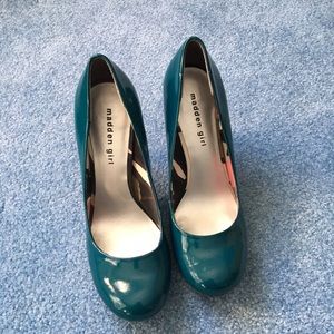 Madden Girl Teal Patten Heels